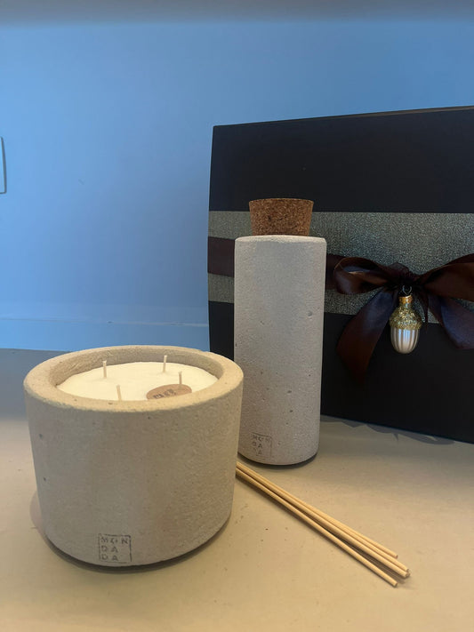KERST - Urban Giftset Candle Small + Diffuser - Desert (Black Sea)